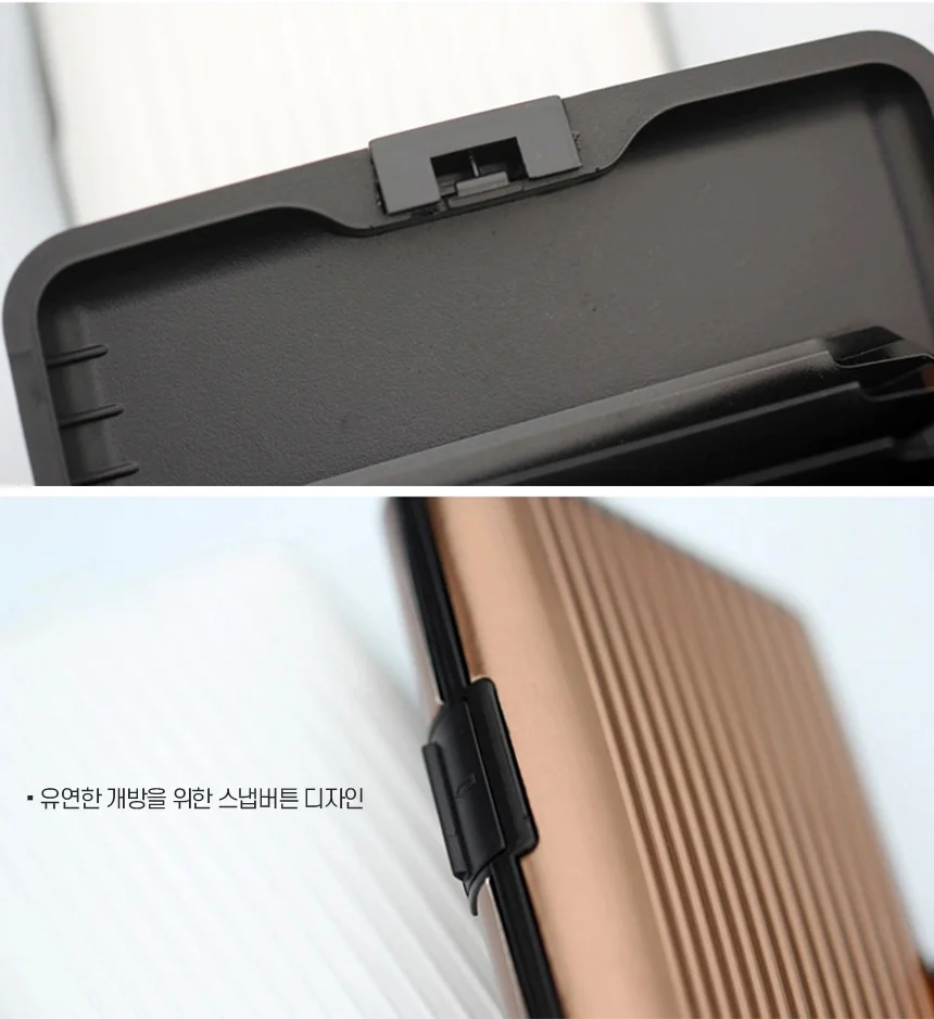 RFID 차단 카드 케이스 안티스키밍 여행 미니 포켓 신용카드 지갑 상세5