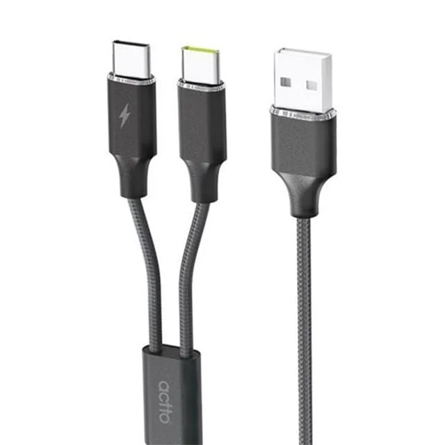 usb c 타입 충전 케이블 usb 고속 충전 케이블 2in1 멀티 스마트폰 데이터 동시 휴대용 충전기 젠더 듀얼