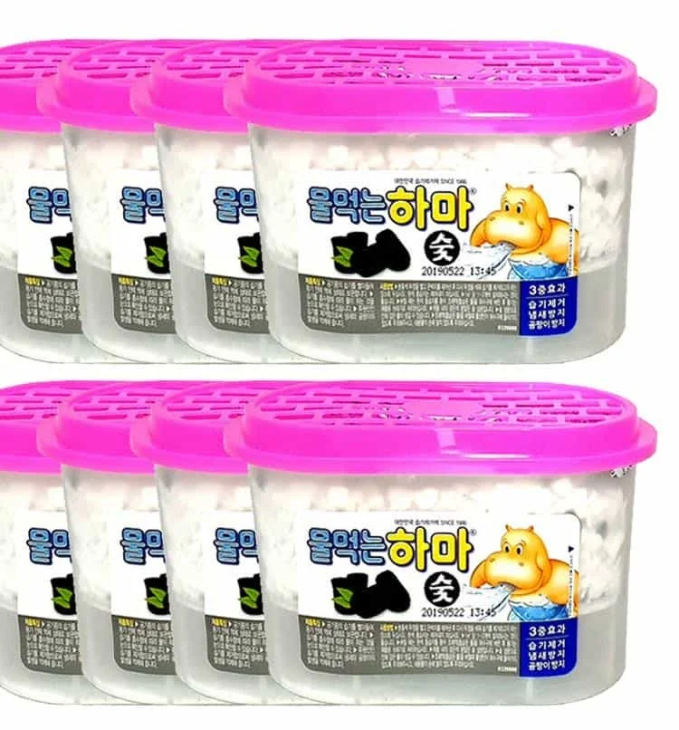 물먹는하마 제습제 숯 8개입 서랍제습 습기제거제 냄새제거