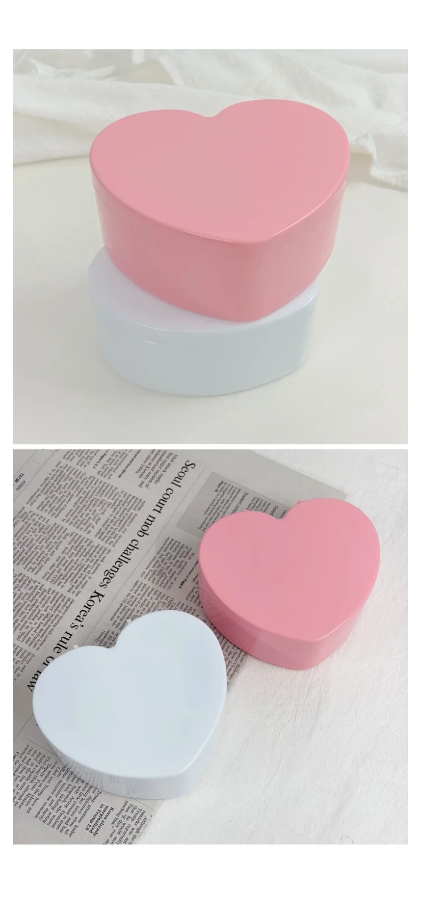 DIY 하트 보석함 거울 내장형 액세서리 정리함 2색상 상세5