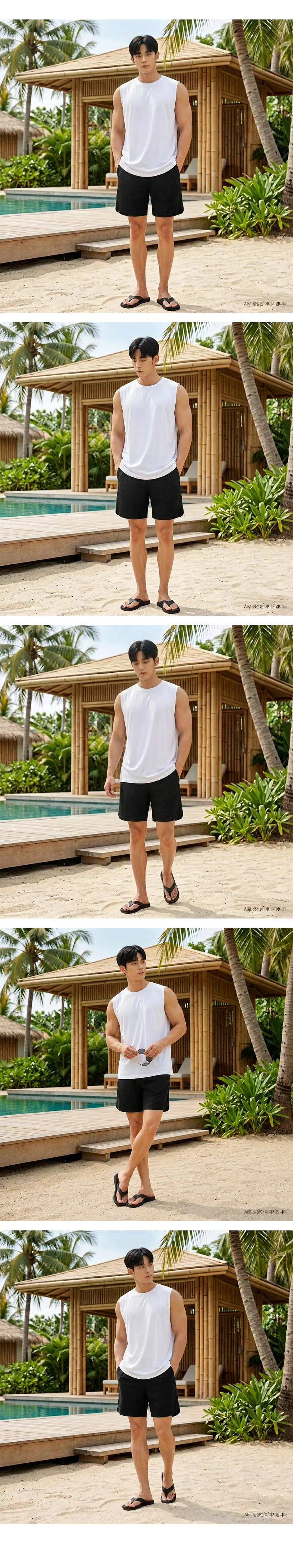 DHO 3384 남자 스포츠 운동복 쇼츠 스윔팬츠 래쉬가드 수영복 반바지 보드숏 상세4