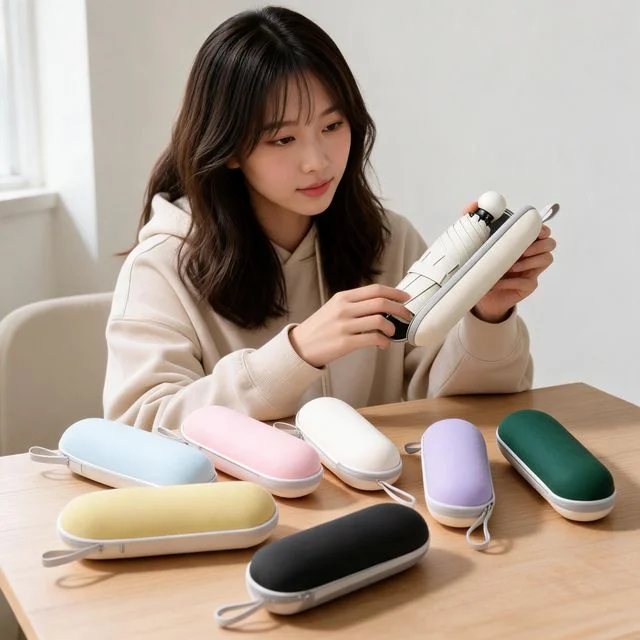 경량 미니 우산 3단 접이식 자외선 차단 양우산 거꾸로 장우산 방수 커버
