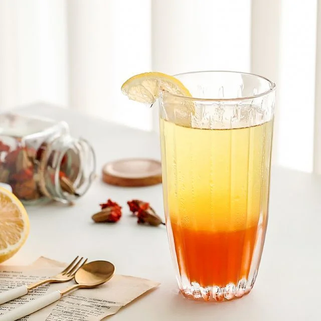 예쁜 유리컵 글라스잔 맥주컵 주스컵 글라스 아이스티 440ml 1P 커피잔