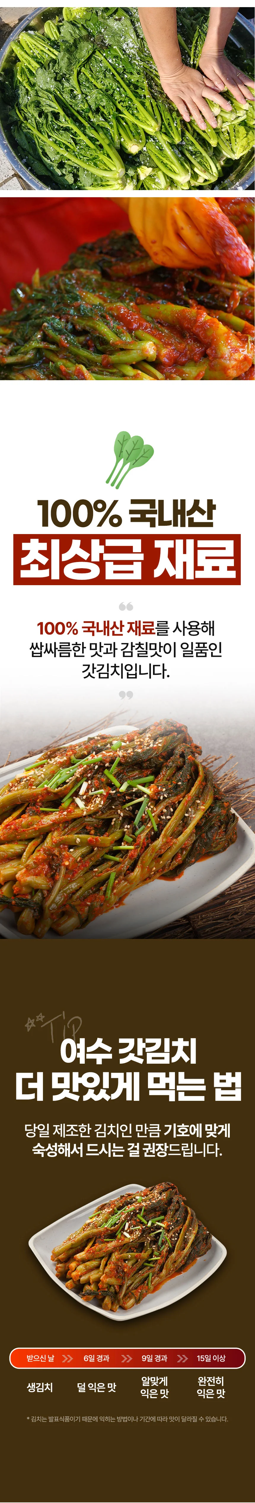 여수 돌산 갓김치 4KG 상세3