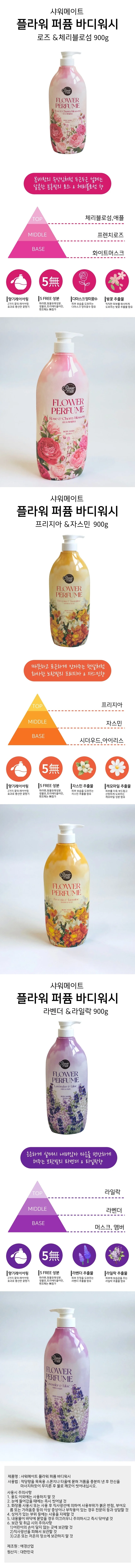 애경 샤워메이트 촉촉한 플라워 퍼퓸 바디워시 900g 상세3