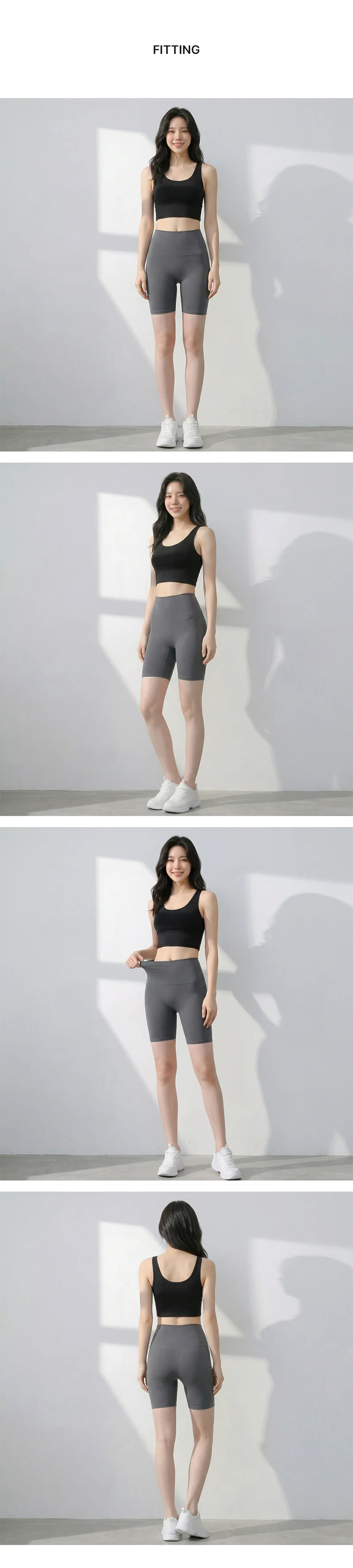 KAA 9009W 슬림핏 텐션 바이커 쇼츠 5부 레깅스 상세3