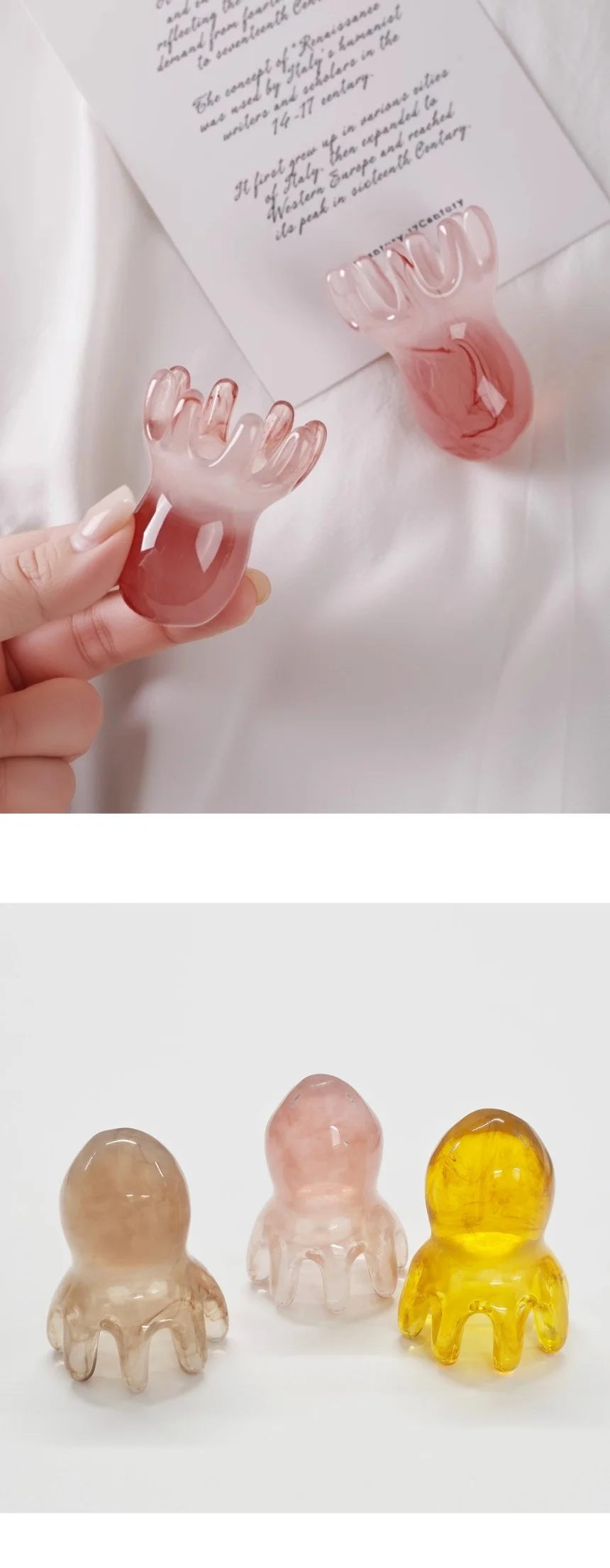 만능 두피 마사지 문어 괄사 얼굴 바디 경락 지압 스틱 상세2