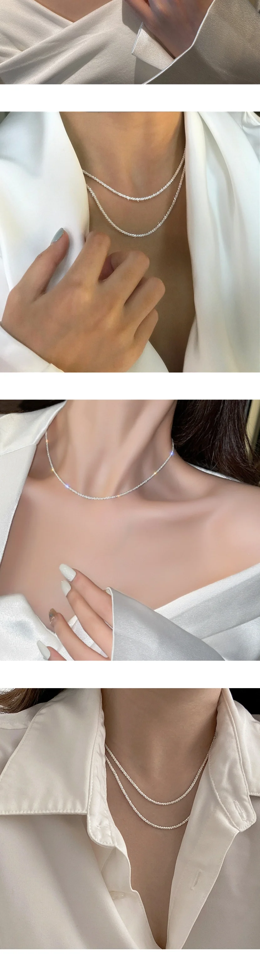 은 체인 목걸이 상세3