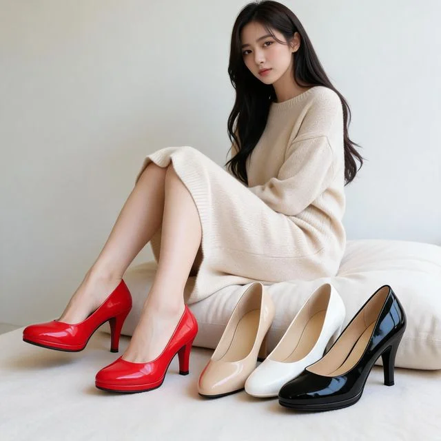 여성 가보시구두 굽높은 하이힐 플랫폼 펌프스 파티 웨딩 면접 구두 P216N