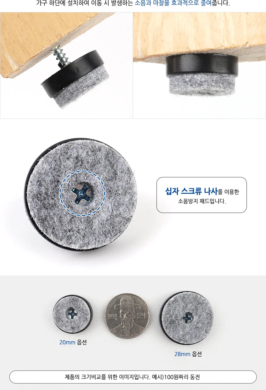 4P 원형 나사형 소음방지 패드 상세4