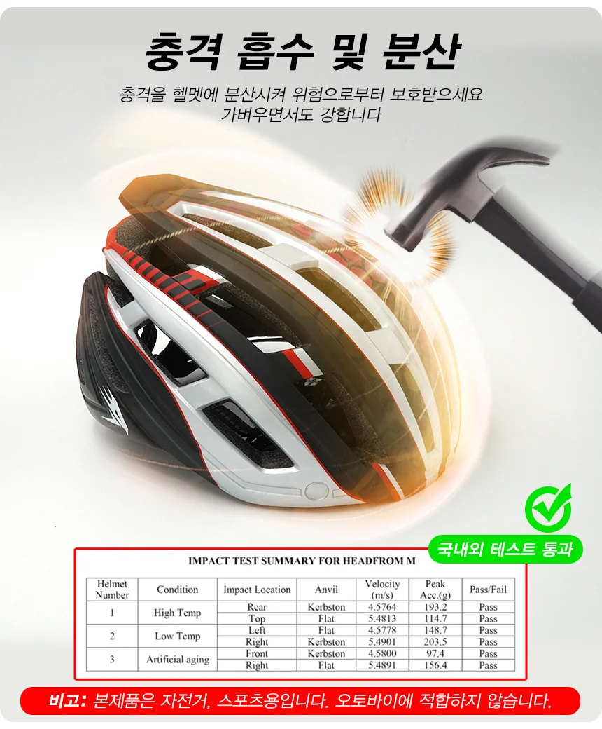 자전거 킥보드 고글 헬멧 안전모 후미등 2블랙화이트 상세4