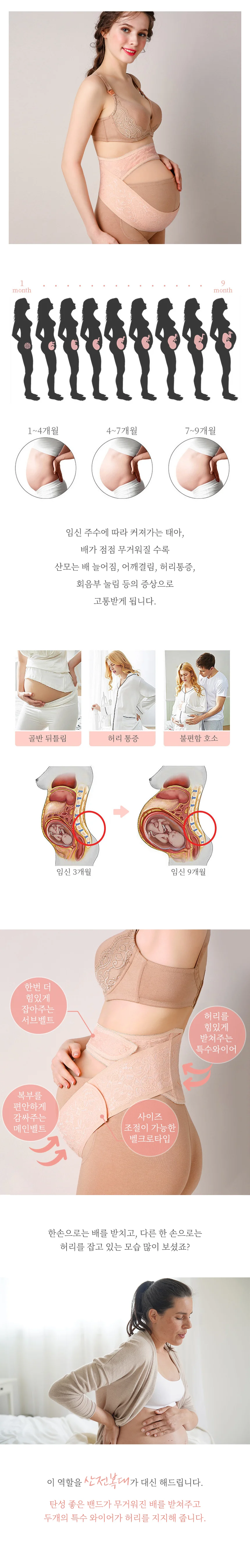 산후 임산부 복대 산모 산전 복대 보호대 허리 임신용품 상세2