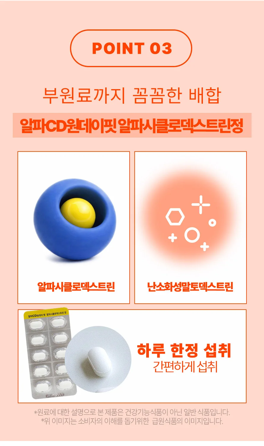 알파CD 원데이핏 알파시클로덱스트린 정 1박스 1개월분 상세4