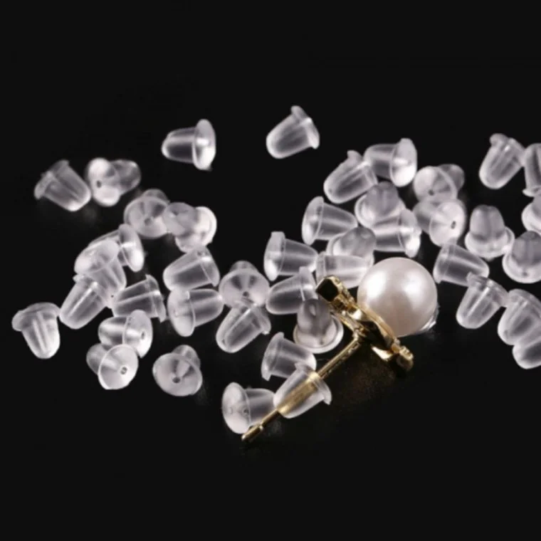 실리콘 마개 4mm200개(1팩) 뒷 귀걸이 클러치 18K 부속품