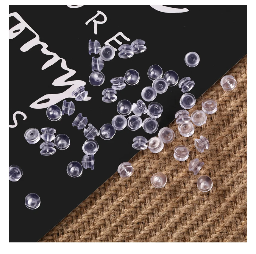 햄버거 실리콘 귀걸이 클러치 5mm 2개(1쌍) 상세4