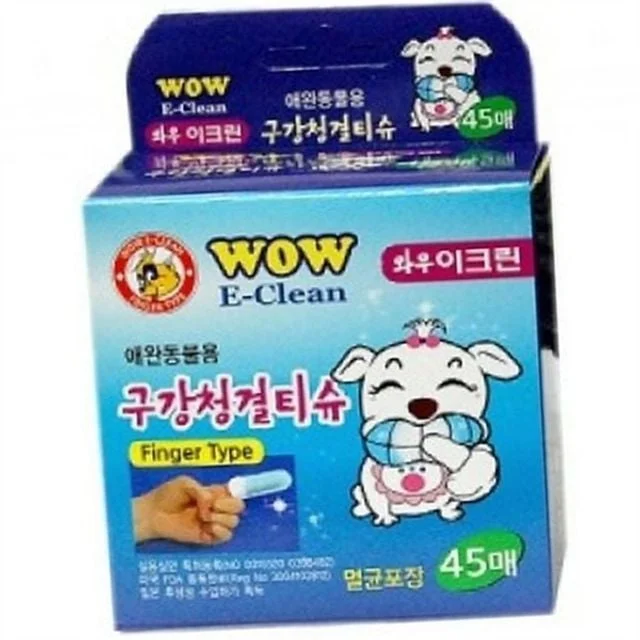 강아지 구강 관리 강아지 구취 제거 세정제 청결제 애견 치아 케어 손가락 입냄새 일회용 휴대용 핑거 티슈