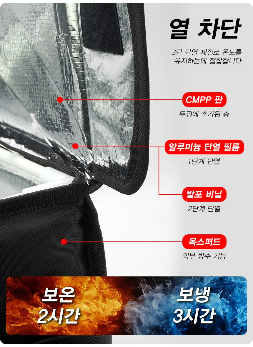 피자배달 상자보온 배달가방 운반통 L사이즈62L 상세3