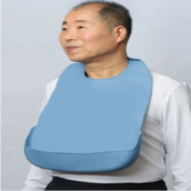 성인용 실리콘 턱받이 블루(대 노인용턱받이 요양원턱받이 성인실리콘턱받이