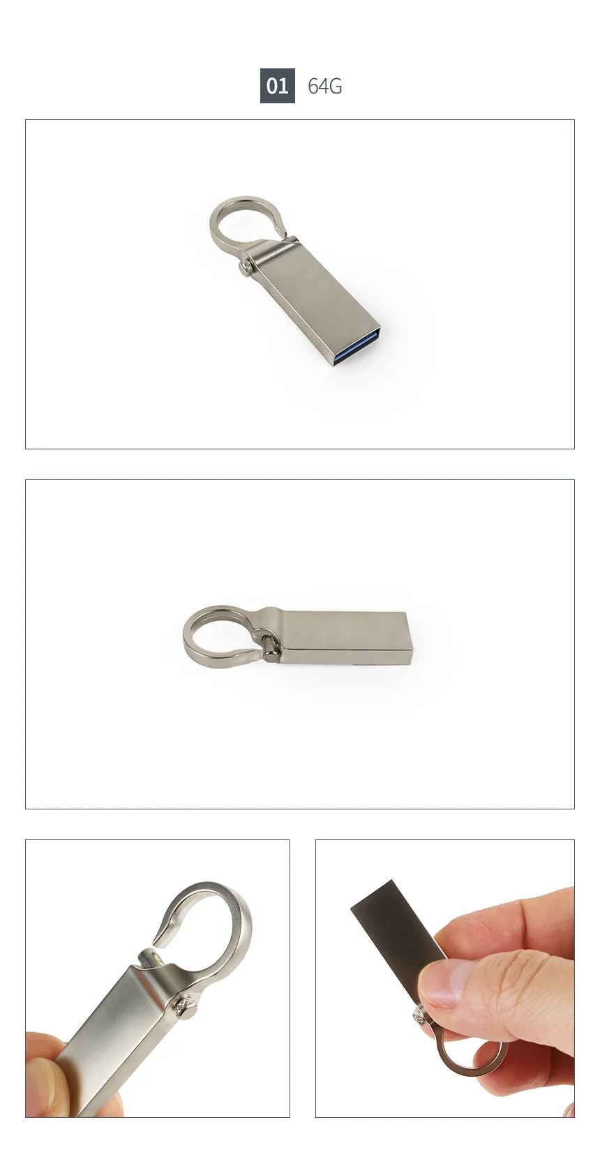 고리스트랩 USB 3.0 실버 백업 대용량이동식메모리 상세2