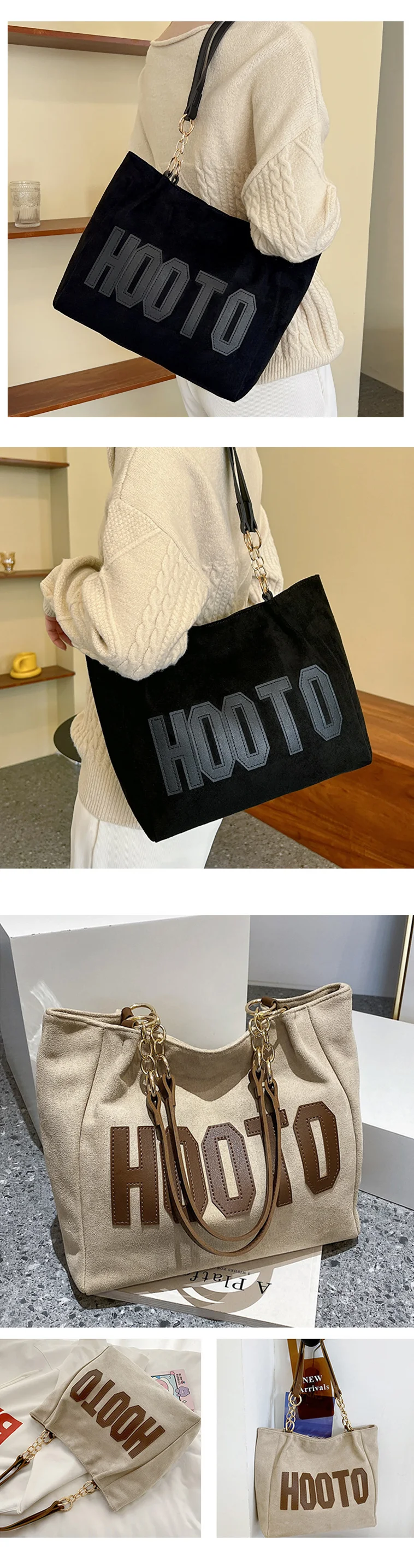 직장인숄더백 스웨이드여성가방 대학생보부상백 블랙 상세4