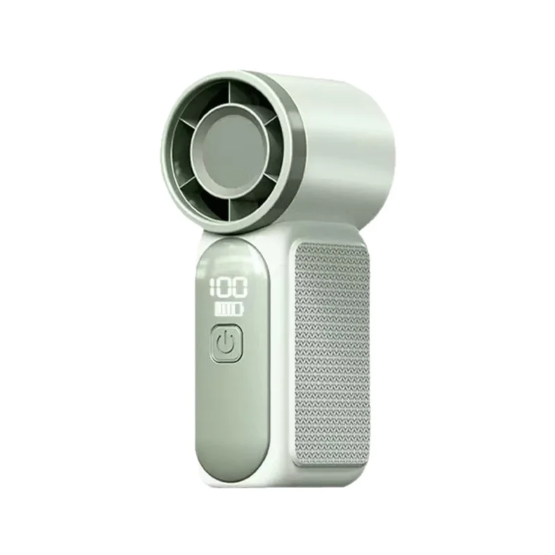 X688 USB 충전식 미니 휴대용 선풍기 100단 풍속 디지털 표시 야외용 상세4
