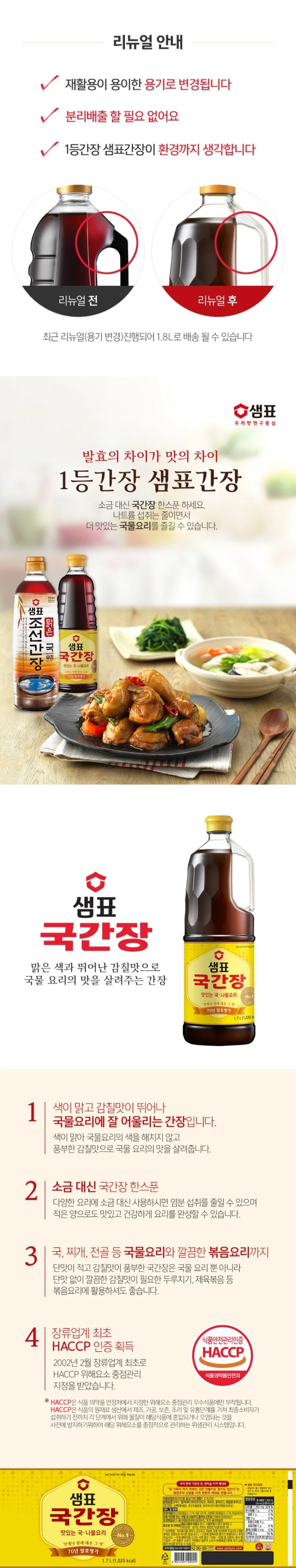 샘표 국간장 1.7L 상세5