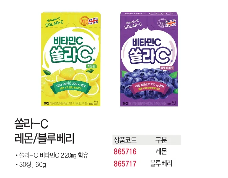 쏠라-C 레몬맛 30정 상세3
