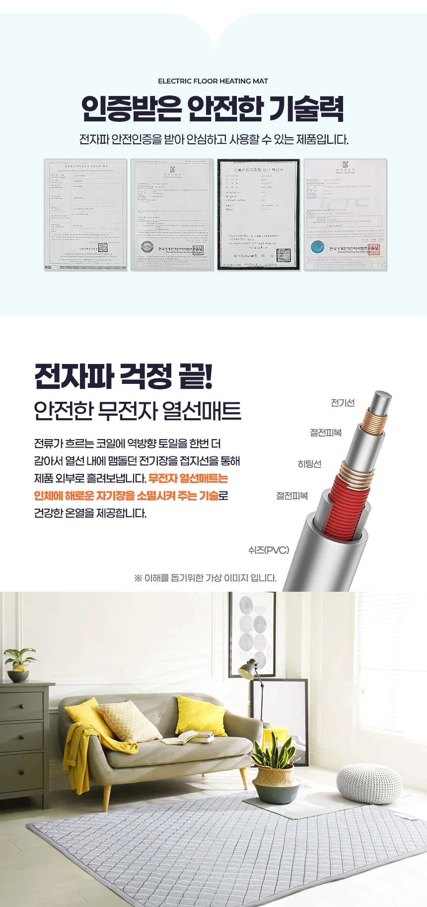 DC전기매트 캠핑온열 차박장판 캠핑용 전기요 1인용 2인용 온열 상세4