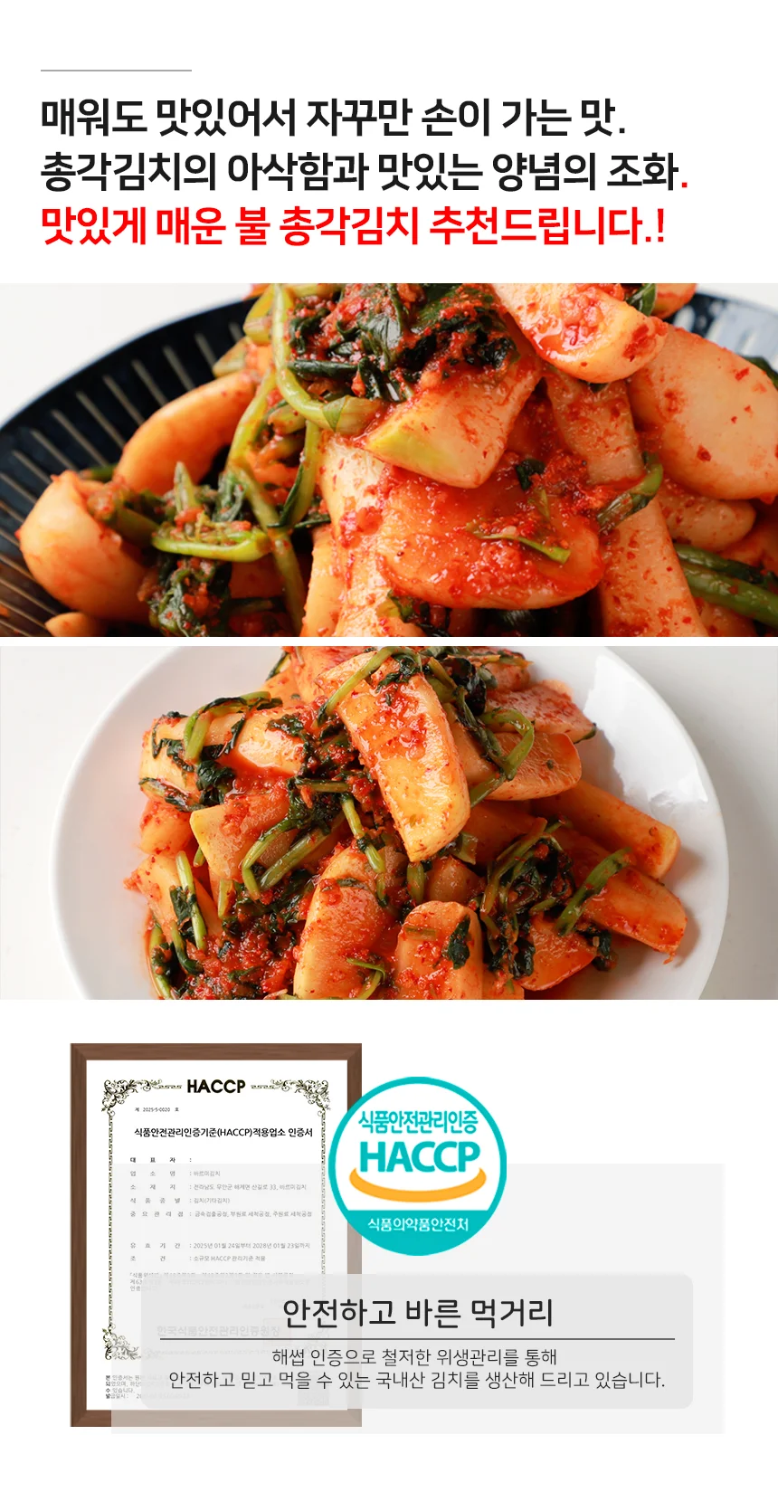전라도 전통 매운 실비 총각김치 2kg 상세2