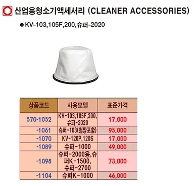 경서 필터 SUPER-1000SUPER-2500C2용(링O망O-신형) 1SET 상세2