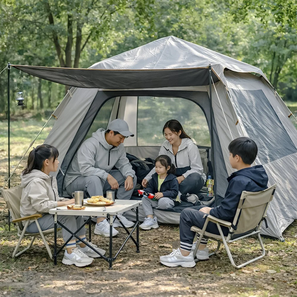 5~6인용 캠프필드 원터치텐트 3000pu 캐노피 자동텐트