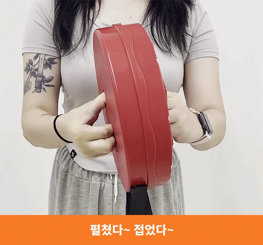 무지개 레인보우 간이 폴딩의자 아코디언 휴대용 야외 44cm 상세2
