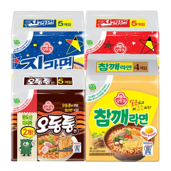 오뚜기 인기라면 19입 (진라면 순한맛5+매운맛5+오동통5+참깨4) 상세1