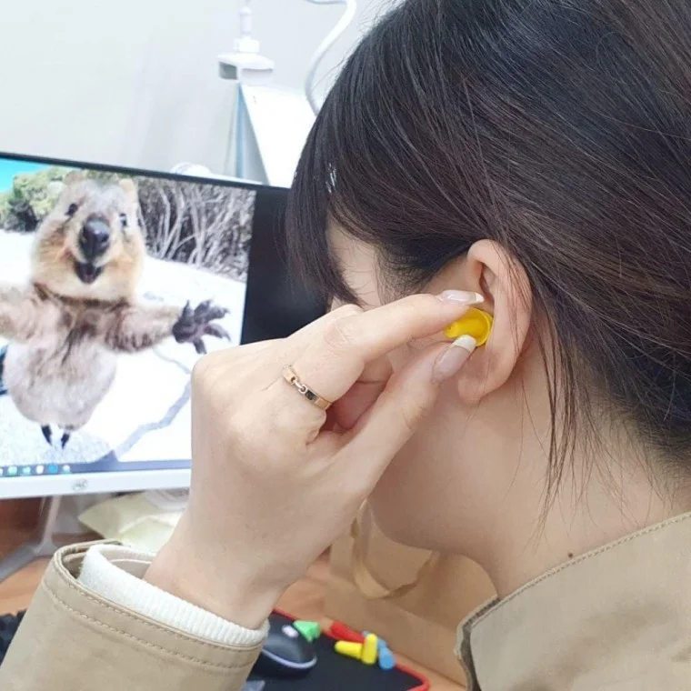 실리콘 귀마개 이어 플러그 10개입 세트 소음 방지 사격 수면용