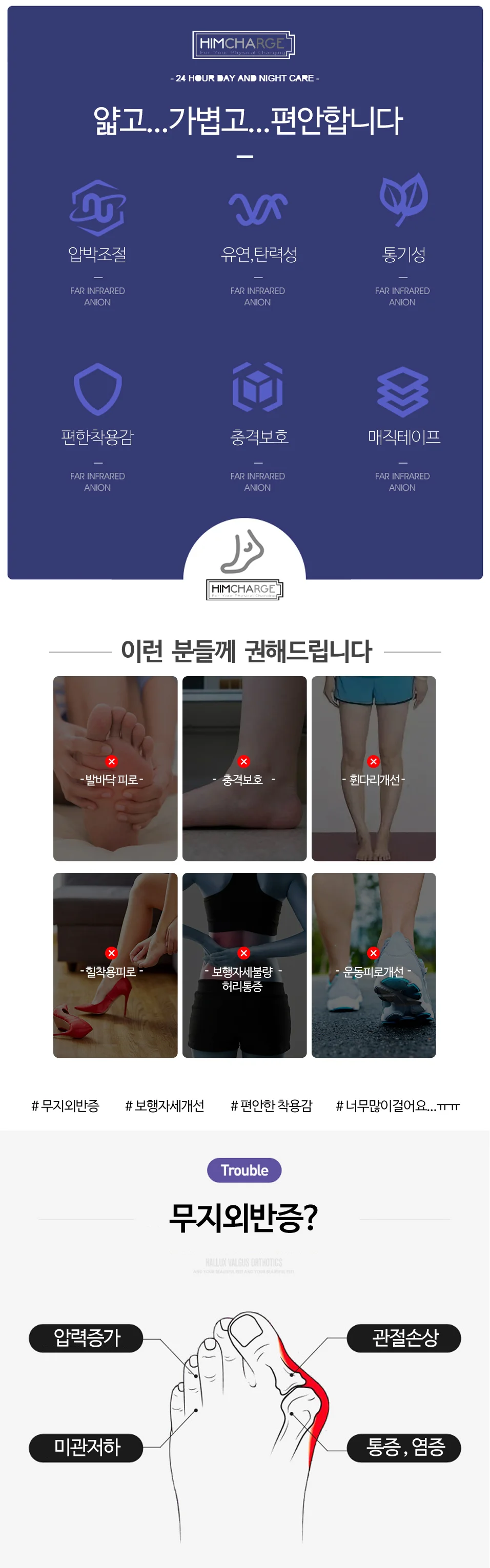 OC1069 힘차지 벨크로 손가락 발가락 교정 분리 밴드 상세3
