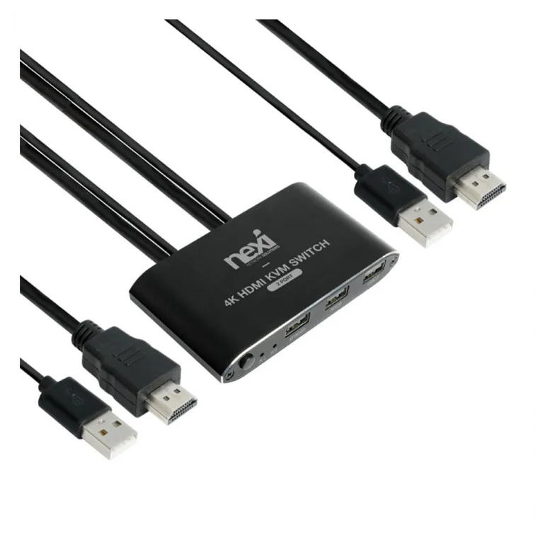 4K USB2.0 HDMI KVM 스위치 2포트 모니터 연결 컴퓨터 데스크탑 PC 2대 고화질화면 선택제어 10.2GBPS