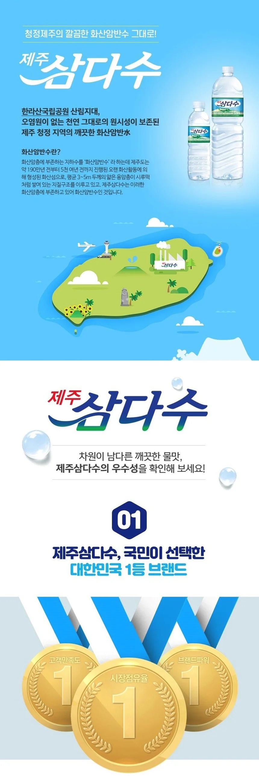 제주 삼다수 생수 2L 6병 미네랄워터 제주생수 무라벨 미네랄 상세2
