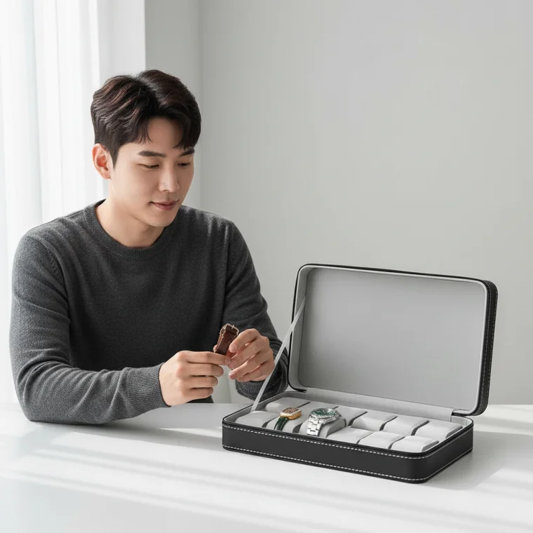 12구 손목시계 수납함 시계 정리함 와인딩 박스 케이스