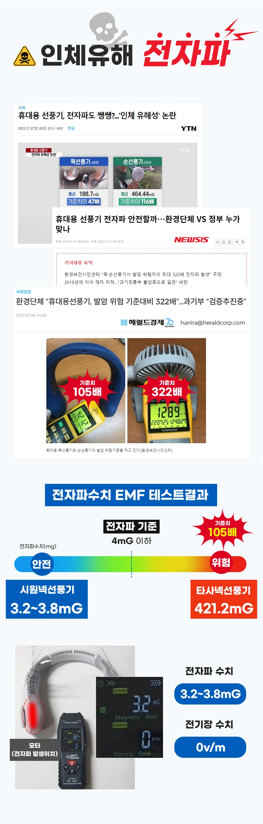 시원 c.one 넥밴드선풍기 휴대용 선풍기 넥선풍기 4000mAh 상세2