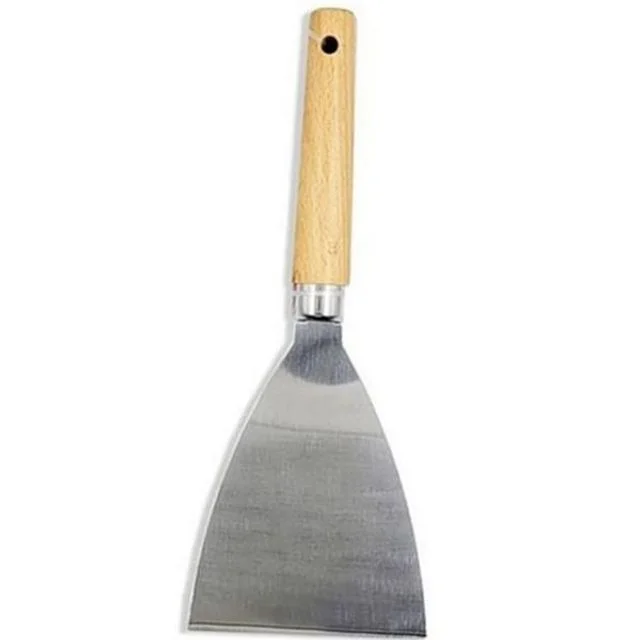 스테인레스 삼각 뒤집개 손잡이 뒤집개 오코노미야끼 철판 주방용 요리용 스텐 원목 스테인리스 주걱 캠핑