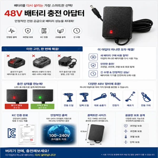 인증 전기 충전기 ( 사은품 돼지코 ) 상세2