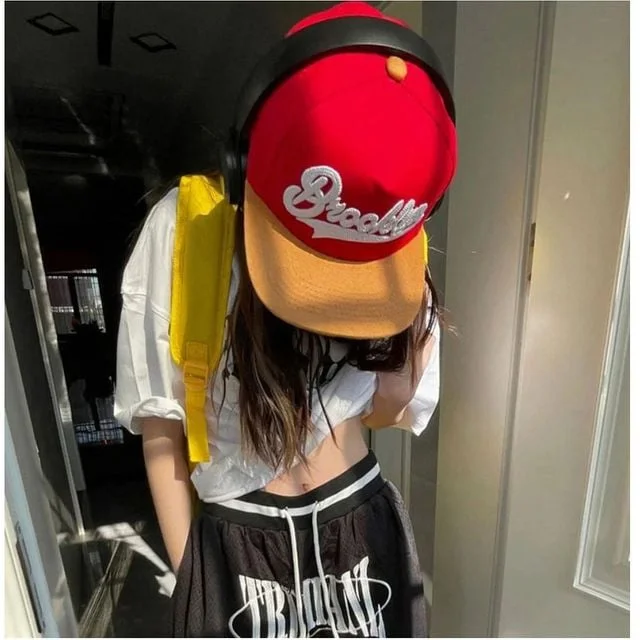 배색 레터링 BROOKLYN 스트릿 스냅백
