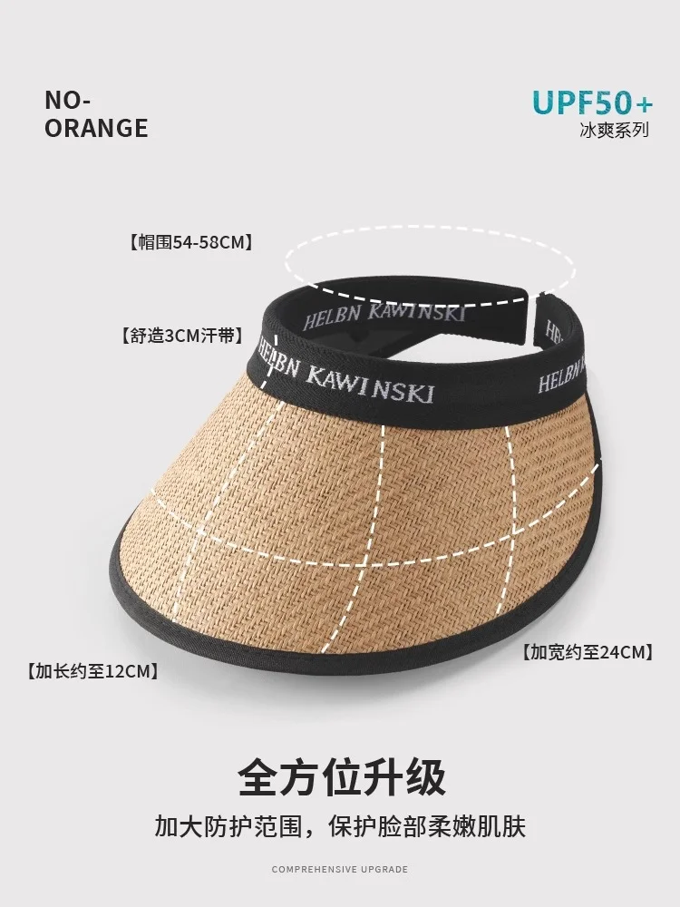 버킷햇 여성 라이딩 썬캡 자외선 차단 밀짚 모자 상세4