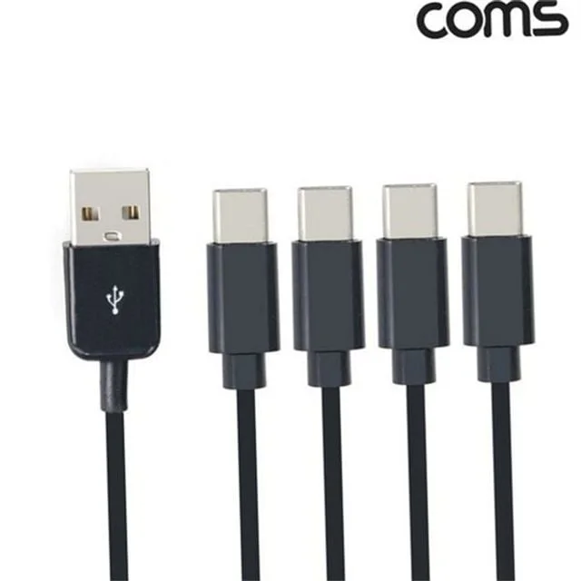 멀티 충전 케이블 usb c 타입 케이블 휴대용 스마트폰 3.1 고속 데이터 동시 포트 4개