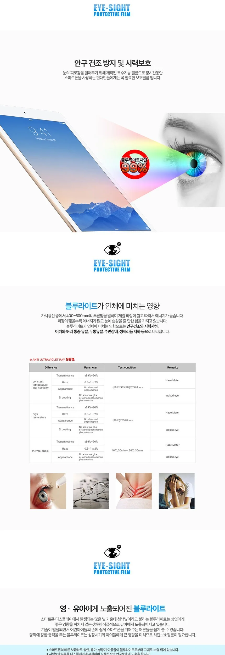 아이패드 프로 10.5 시력보호 액정필름 1매 상세3