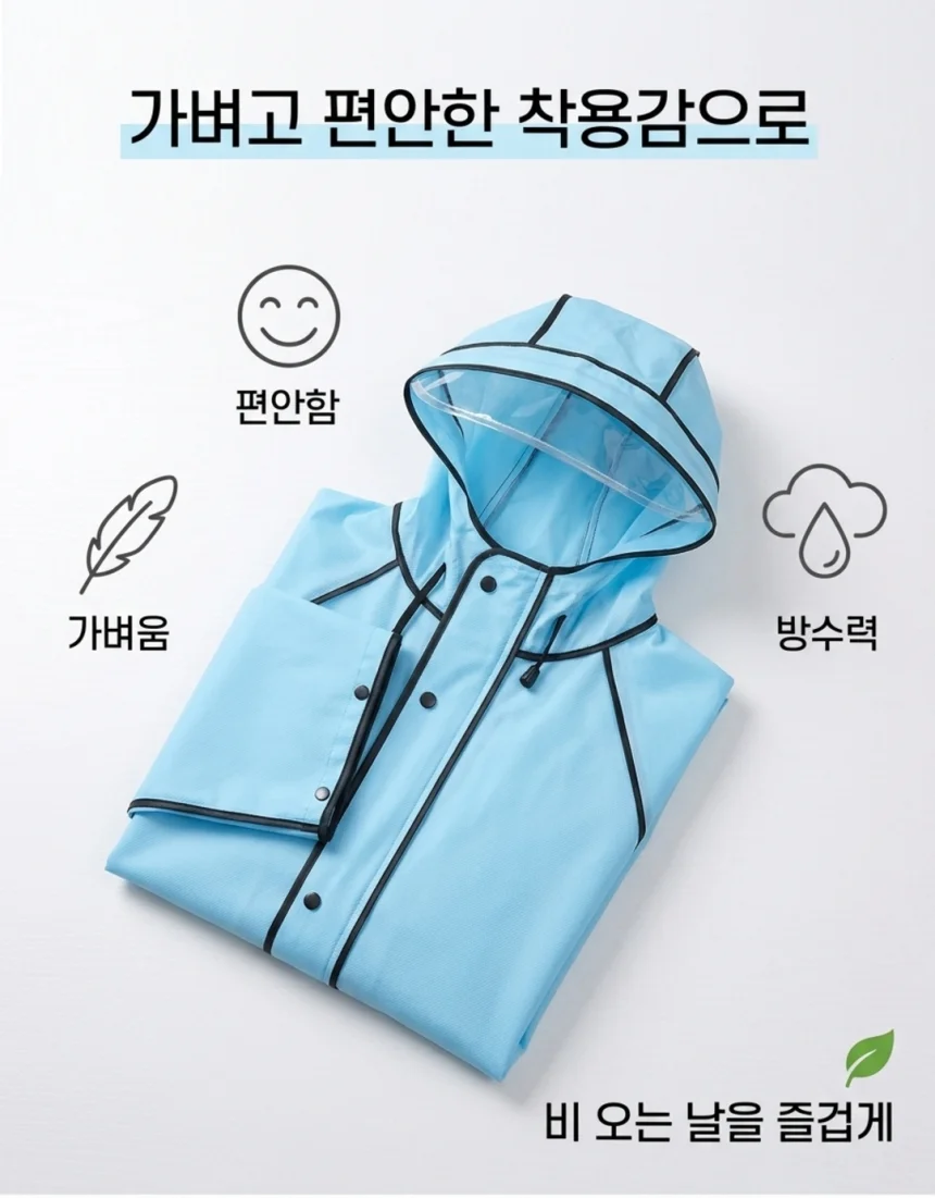 우비 우의 커플 비옷 레인코트 우비 우의 상세2