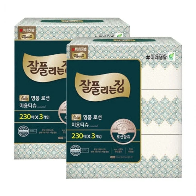 잘풀리는집 로션 미용티슈 각티슈 230매 3입 2팩