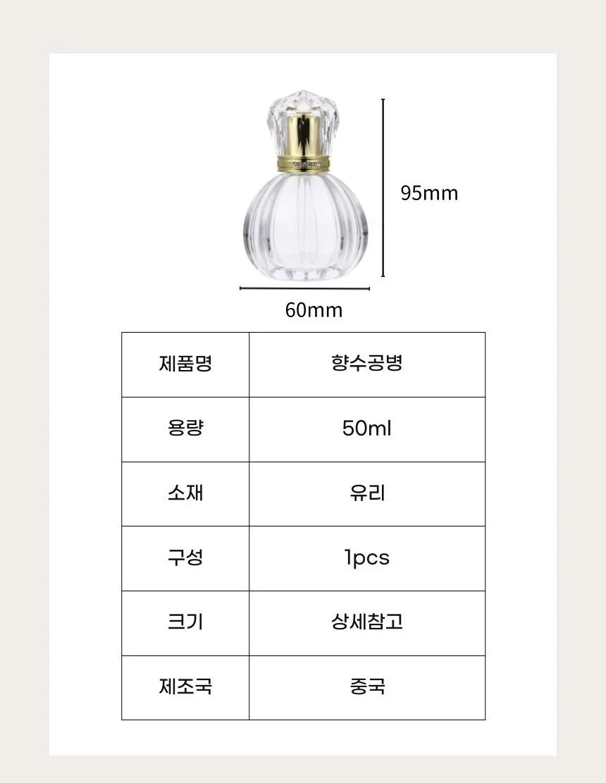 향수통 휴대용 미니향수 50ml 향수 향수공병 스크류넥타입 미니 뷰티 상세4