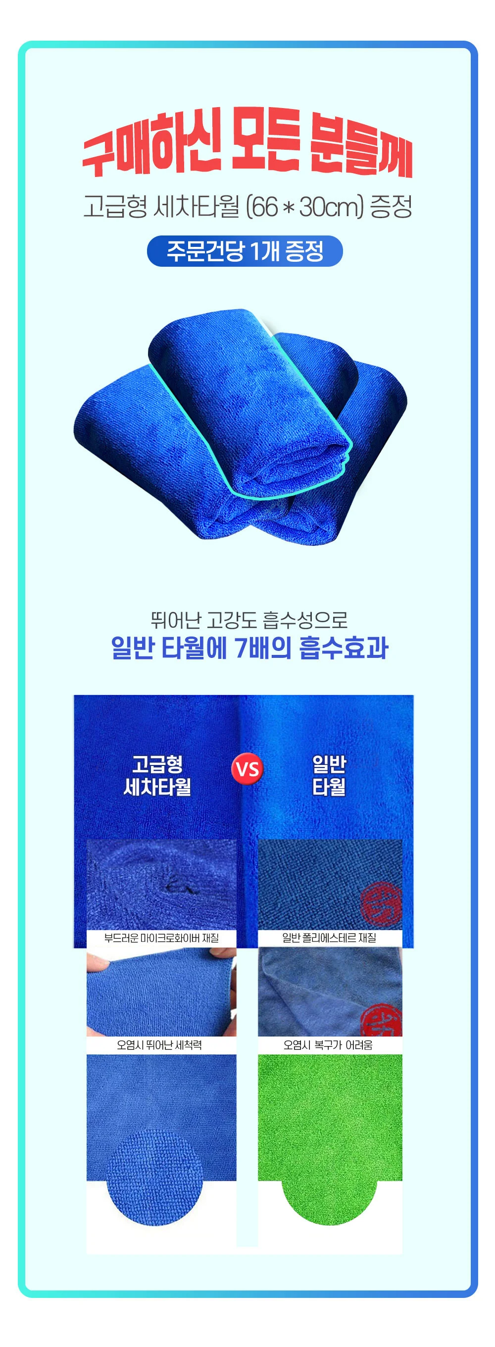 버그크리너 3분세차 타월 구성 세트 상세1