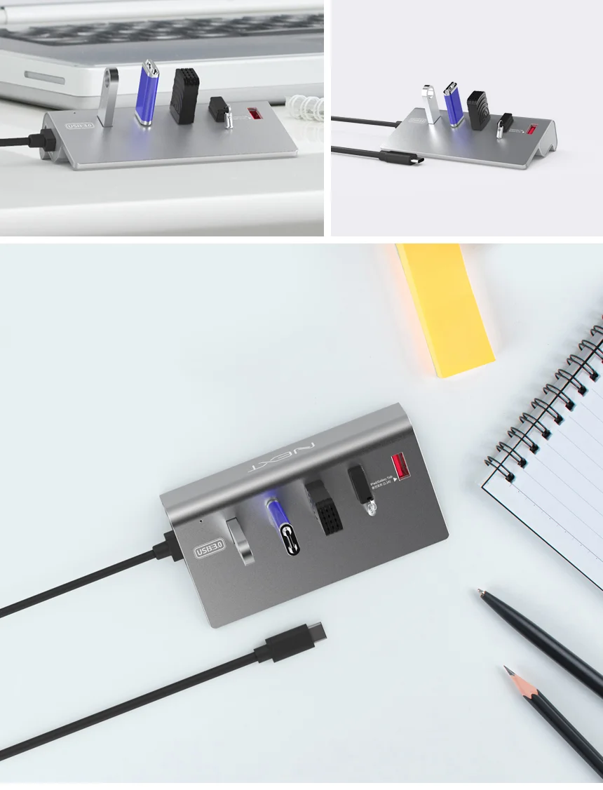 c 타입 멀티 c 타입 usb 알루미늄 무전원 데이터 전송 포트 고속 상세3